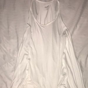 Long white tank top